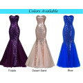 Grace Karin mais novo Design Long Sequins Strapless Mermaid Prom Dress 2015 CL007556-2